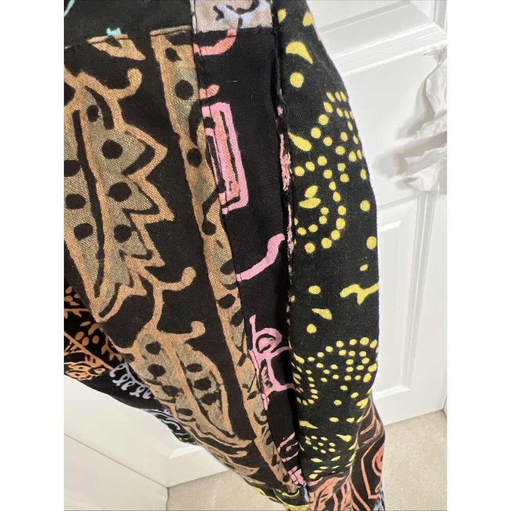 Vintage Sacred Threads Patchwork Overalls Dungarees Boho Hippie Artisan M/L Read - Picture 6 of 15